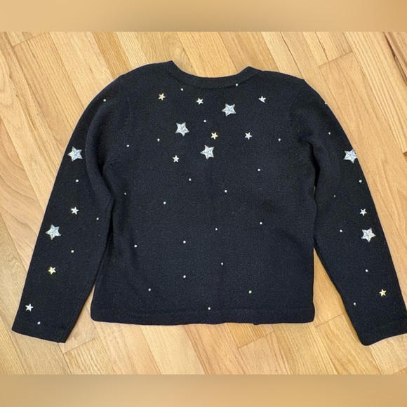 NWT Design Options Size Small Holiday Christmas Santa In Moon sweater VTG Black - Picture 7 of 9